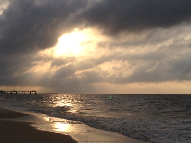 Walking on the beach